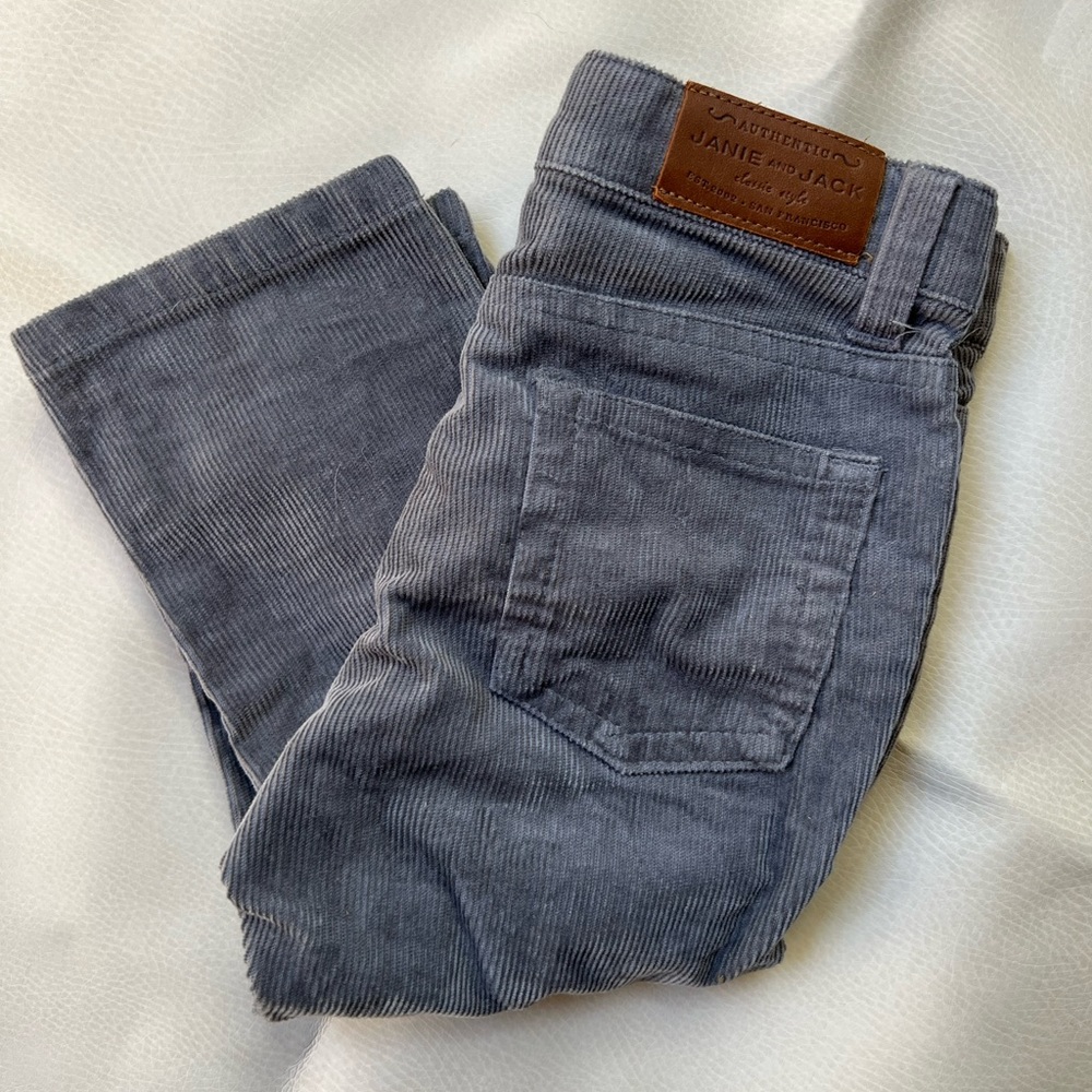 Janie & Jack Gray Corduroy Jeans